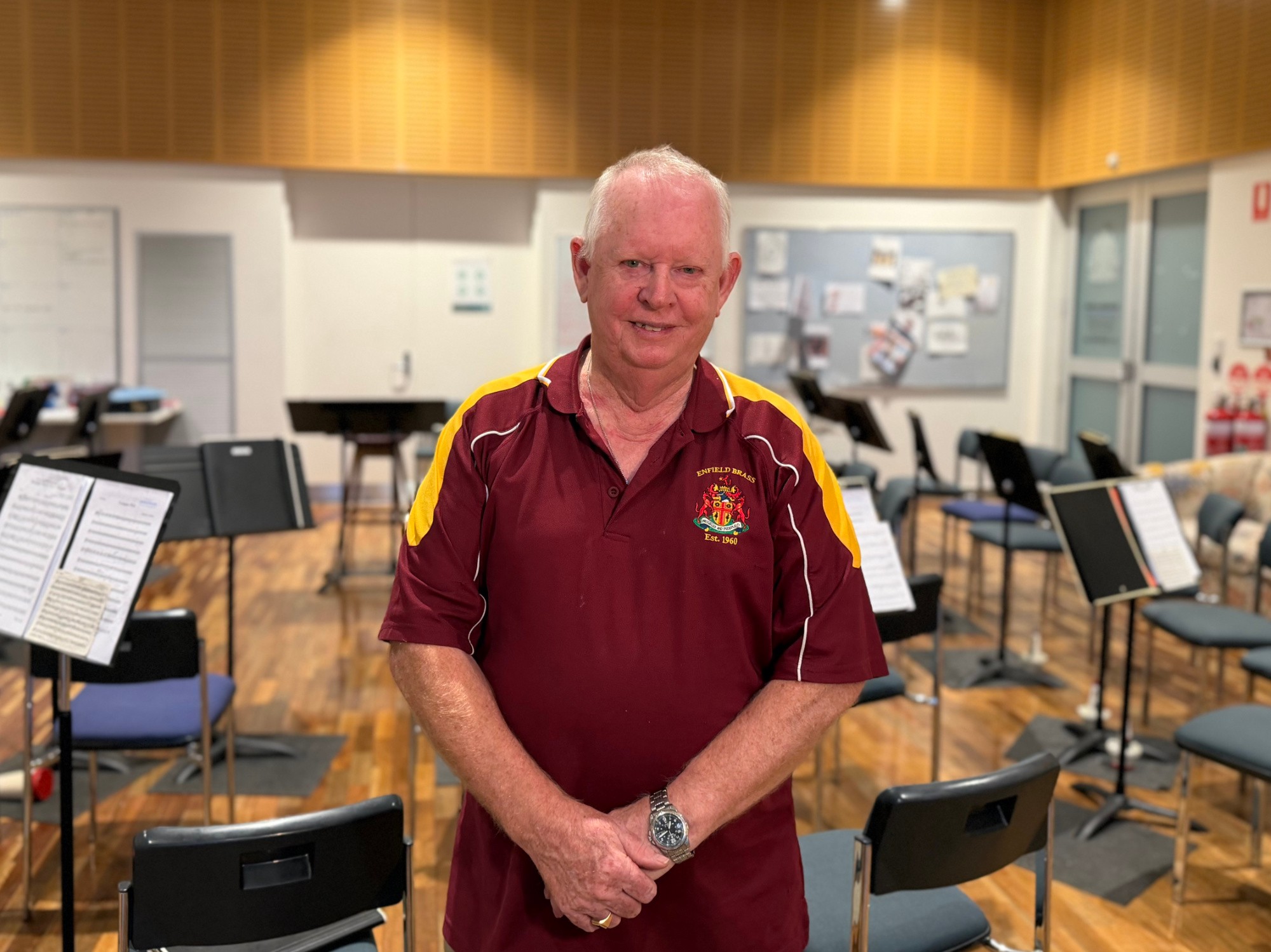Photo - Chip in band rehearsal space