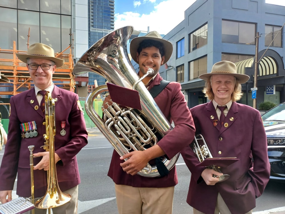 Photo - band marching